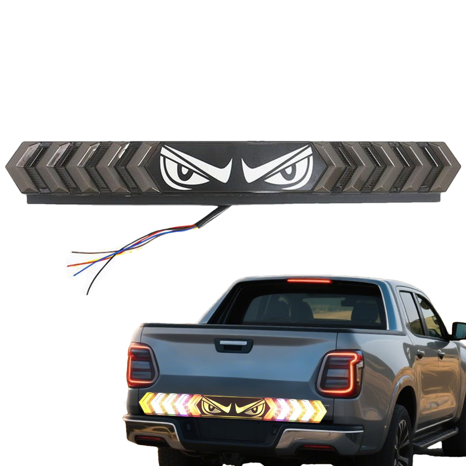 Tira de luz trasera LED,Tira LED Retrovisor - Indicadores Dirección Diseño Ojos Impermeable para Carreras Camping Construcción Transporte Guía | Tira LED Luz Trasera Offroad 4x4 Carreras Construcción Trabajo Diario Para Camión Coche SUV Pickup Remolque