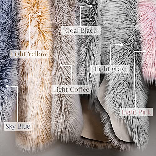 image for Ashler Home Deco Ashler faux fur rug, Fluffy Shaggy Area Rug Ultra Sof