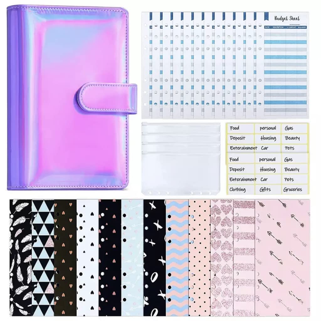 Carpeta A6 impermeable JFDBGU con 31 piezas para el control de gastos mensuales