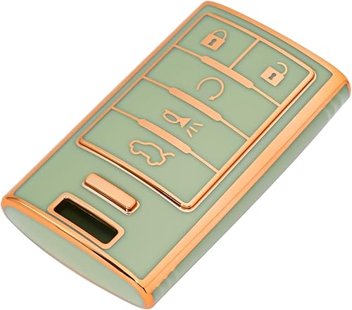 OFFCURVE Funda para llavero de Cadillac, protector de llave de coche de TPU suave para Cadillac SRX ATS ELR XTS 2010 2011 2012 2013 2014 2015, llave