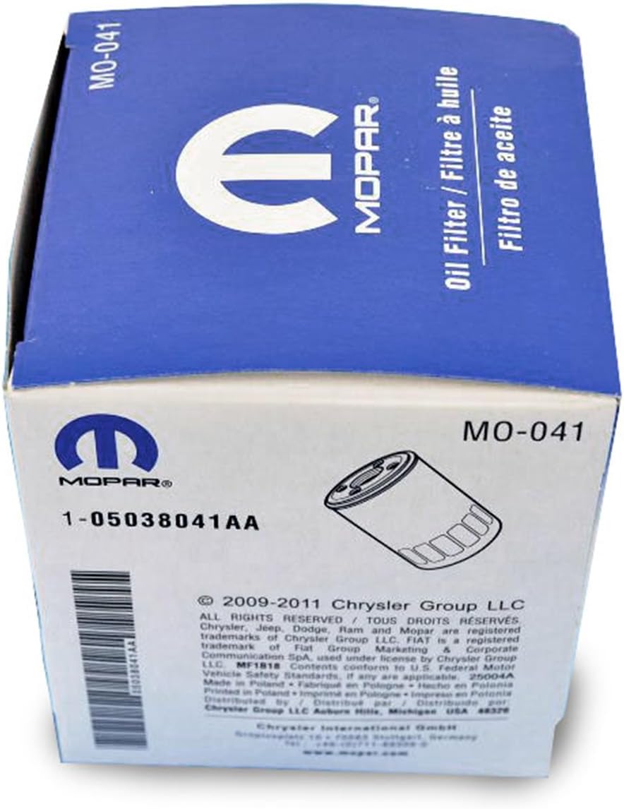 Genuine Engine Oil Filter 5038041AA