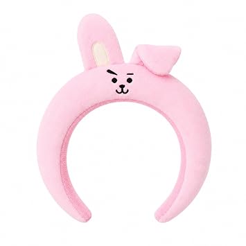 Official BT21 UNIVERSAL Plush Headband - COOKY, Cute Headbands for Women, Teen Girls Stuff, Authentic Kpop Merch, Concert Must Haves, Soft Headband, For Face Wash, Makeup, Skincare, Gift for Girls