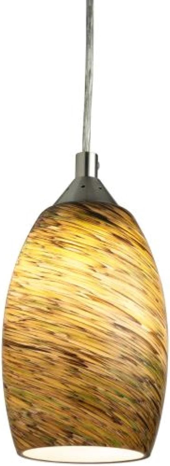 Sunlite 11 Inch LED Decorative Pendant Light Fixture, 9 Watts (60 Watt Equivalent), 800 Lumens, Dimmable, Glass Shade, Brushed Nickel Finish, ETL Listed, Brussels