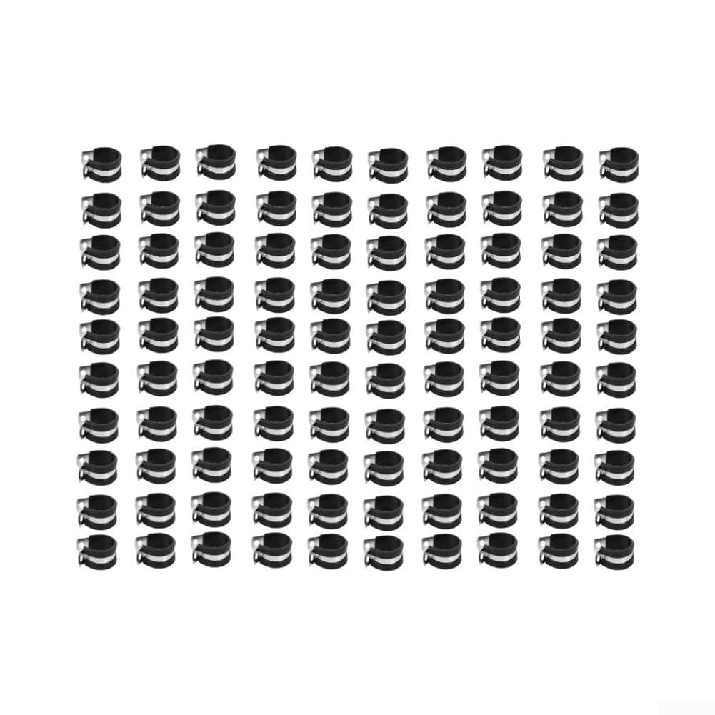 Abrazaderas Cable para acero 100pcs Aisladas Goma Abrazaderas(26mm)
