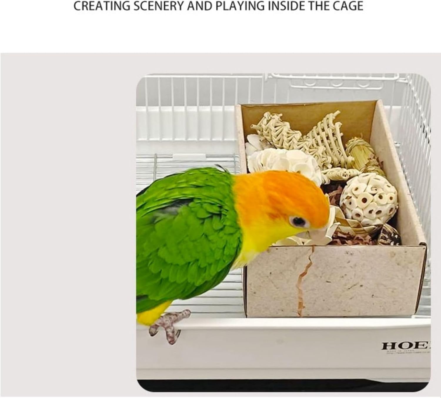 Bird Toys Bird Foraging Shredding Chewing Parrot Foraging Shredding Toys Chewing Toy Birdcage Accessories for Conures Caiques Cockatiel Budgies Parakeet and Small to Medium Birds - image 7
