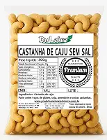 Castanha de Caju Torrada Inteira Sem sal W1 Premium (500g)