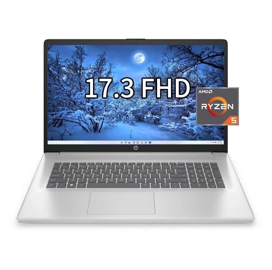 HP New 17 Home & Business Laptop 17.3" FHD Ryzen 5 16GB 1TB SSD miniatura 7