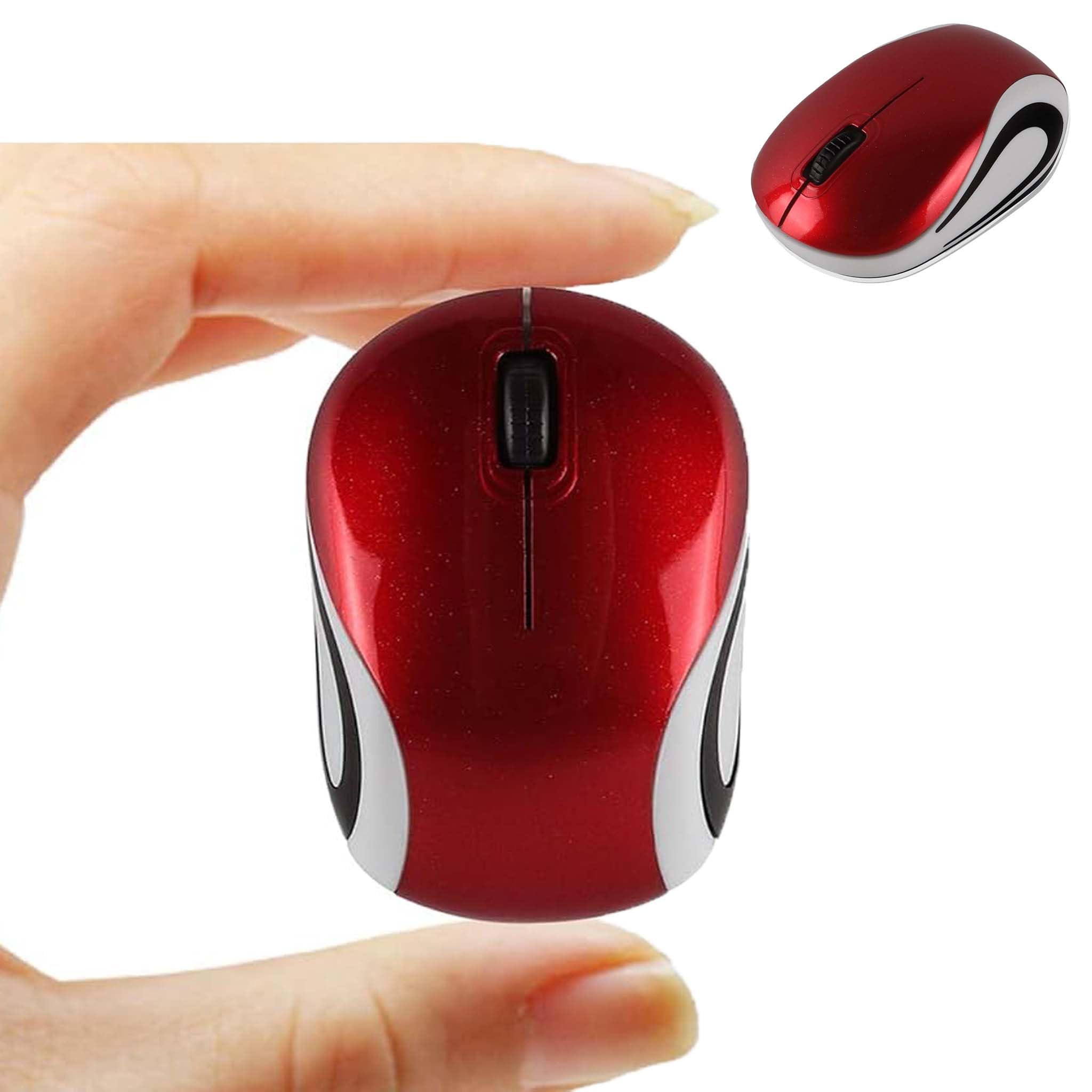 Mini Wireless Mouse, Silent Portable Lightweight Cordless Tiny Mice, with 2.4G USB Receiver Plug & Play, for Kids Small Hands School Travel Home,for