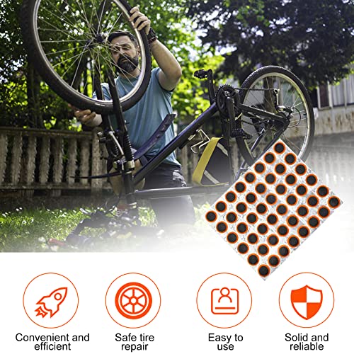 Starich 96 Stück Fahrradreifen Flicken Fahrradreifen Patch Kit Fahrrad Gummi Patch Fahrrad Flickzeug Fahrradflicken Flickzeug Fahrrad Gummi Reparatur für Reifen Fahrrad Schlauch - Image 6