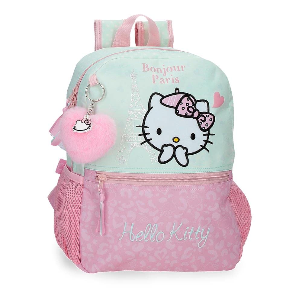 Hello Kitty Paris Mochila Escolar Rosa 25x32x12 cms Poliéster 9,6L