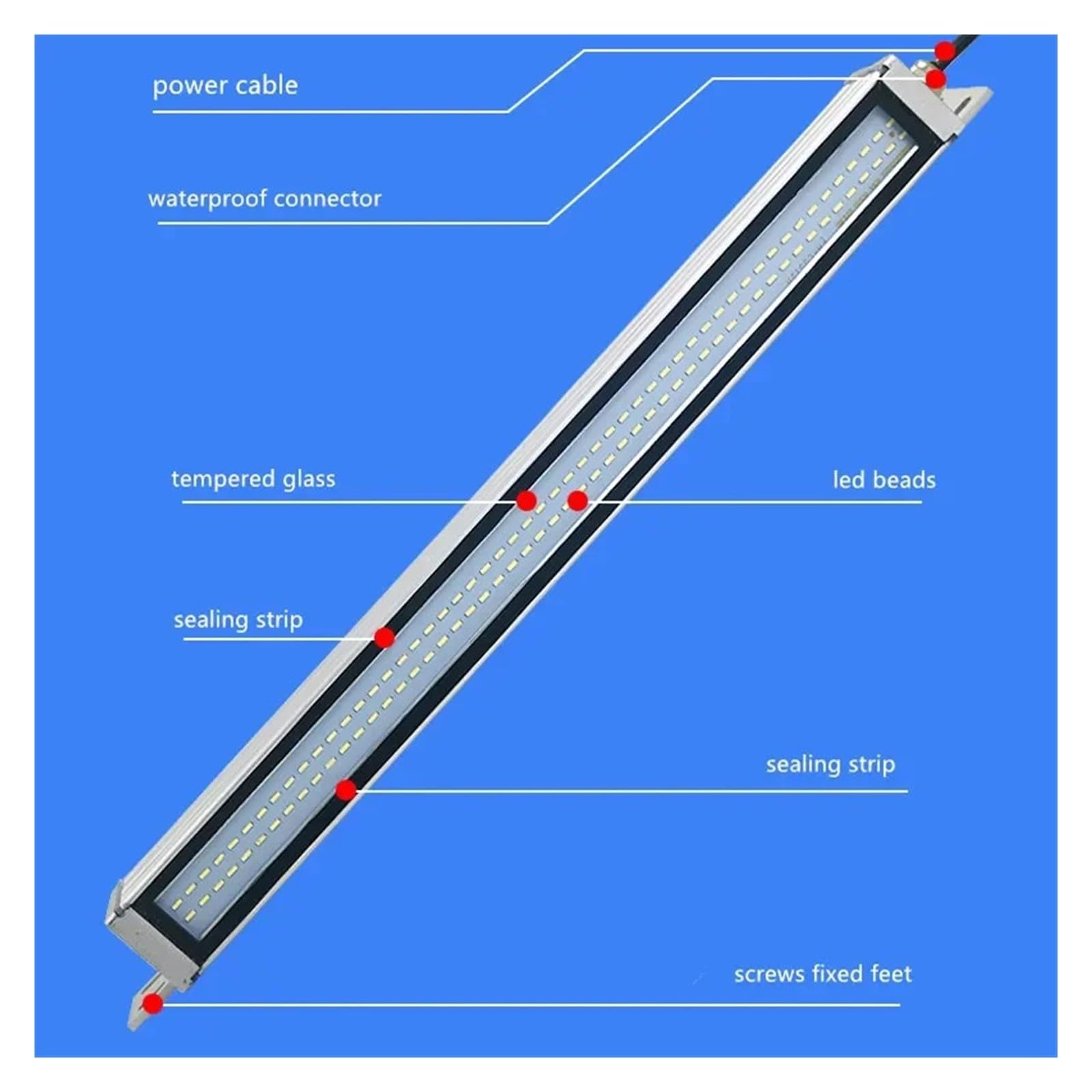 Aleación De Aluminio De La Luz De Trabajo IP67 De La Máquina Herramienta