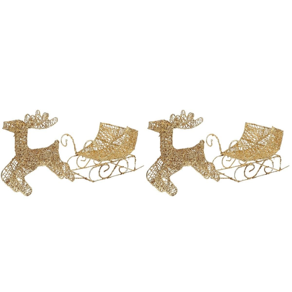 ABOOFAN 2sätze Weihnachtliches Rentier Und Schlitten-dekorationsset Aus Tischornament Für Festliche Anlässe Weihnachtsdeko Für Zuhause Langlebig Und Farbenfroh Für Partys Und