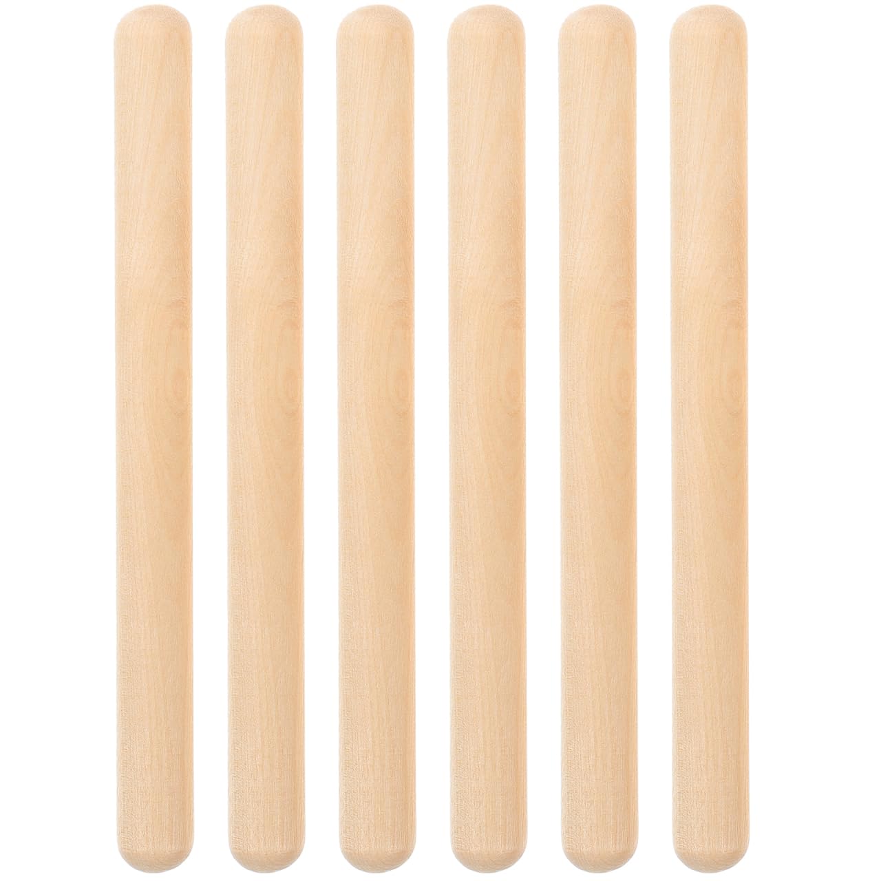 Vaguelly 6 Stück Klanghölzer Rhythmusstöcke Set Klangholz Instrument Holz Klangstäbe für Schlagzeug Bands Musikunterricht 20cm
