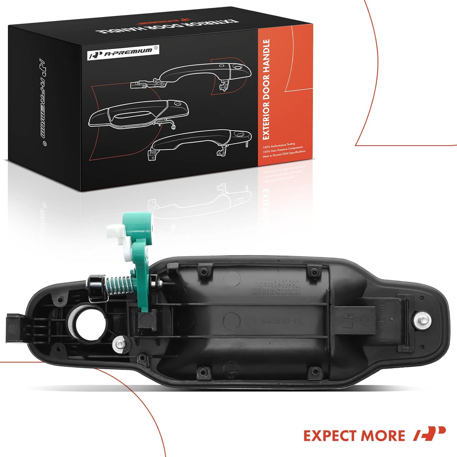 A-Premium Front Left Driver Side Exterior Door Handle Compatible with Kia Sorento 2003-2009, Black