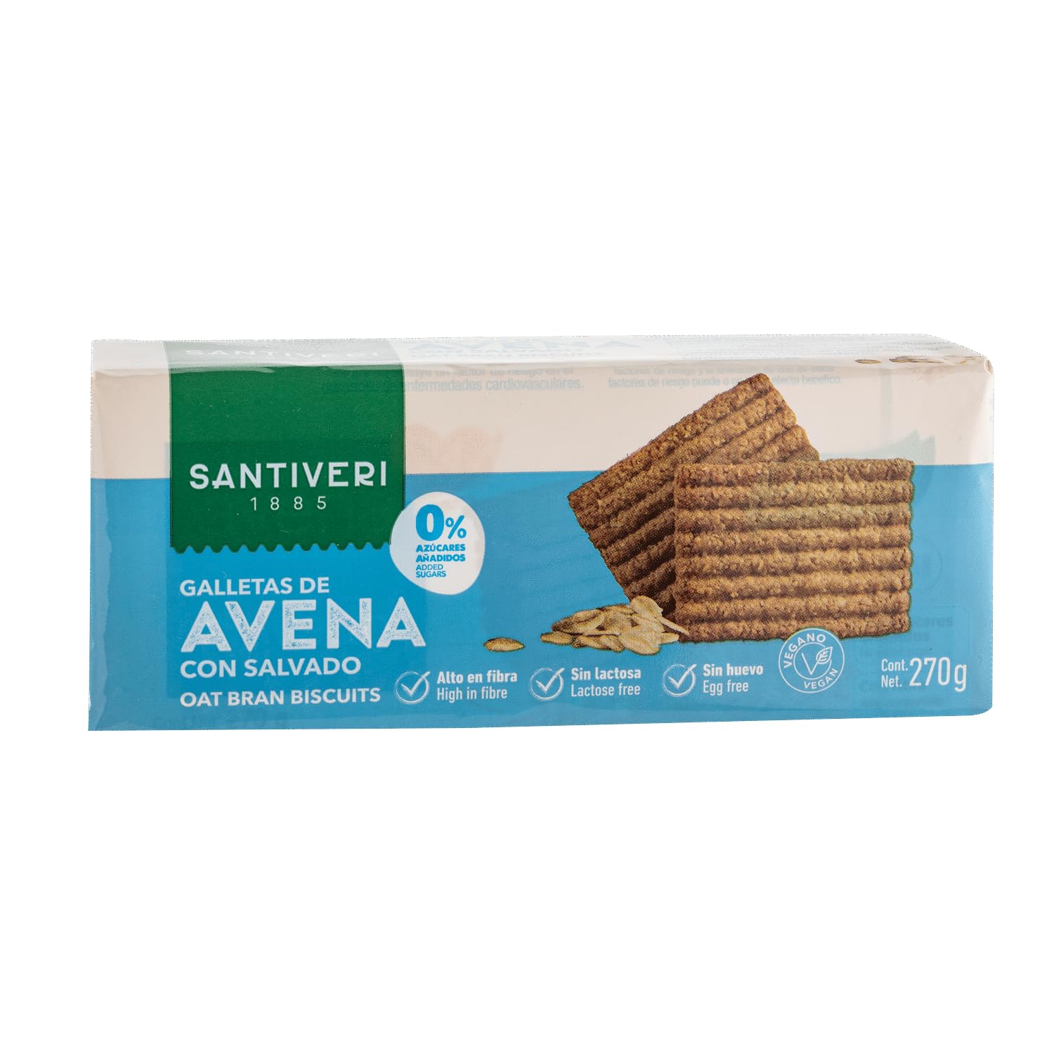 SANTIVERI - Galletas Integrales Arándanos, 0% Azúcares Añadidos - Con Fibra, Sin Grasa de Palma, Alto Oleico, Sin Huevo, Sin Lactosa - Vegano - 190 g — view 5