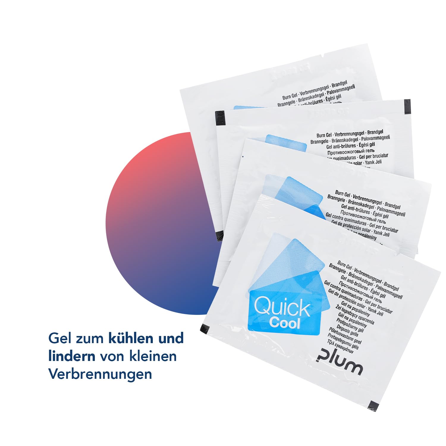 First Aid Only QuickCool Verbrennungsgel 18 Stück | Brandsalbe auf Wasserbasis in sterilen 3,5g Portionspackungen | Kühlendes Brandwundgel für kleinere Verbrennungen | P-44028 00