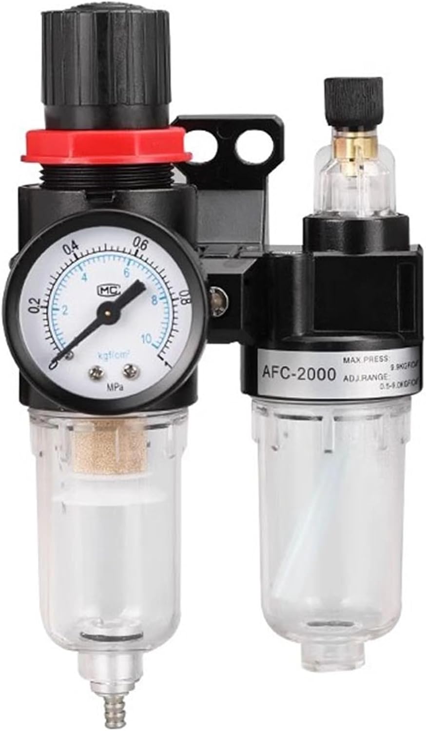 1pcs AFC2000 Air Compressor Oil-Water Separator Air Filter For Pressure Reducing Valve Regulator Filtration G1/4(AFC2000-PC8-02)