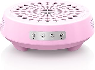 Professional Nail Dust Collector, Quiet Nail Vacuum Cleaner Machine | Powerful Suction Nail Tech Fan with Reusable Filter for Acrylic Gel Nails Art Polishing, Manicure Pedicure Salon Home, Pink