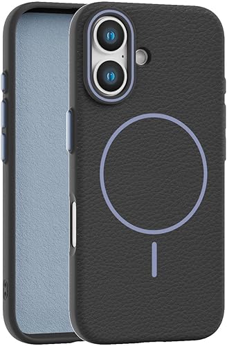 Callyue for iPhone 16 Case Black, [Compatible with Magsafe], Soft Non-Slip Shock