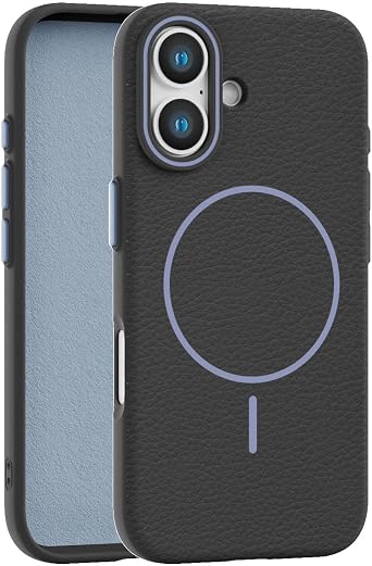 Callyue for iPhone 16 Case Black, [Compatible with Magsafe], Soft Non-Slip Shockproof Protective Bumper Cover for 6.1 Inch iPhone 16