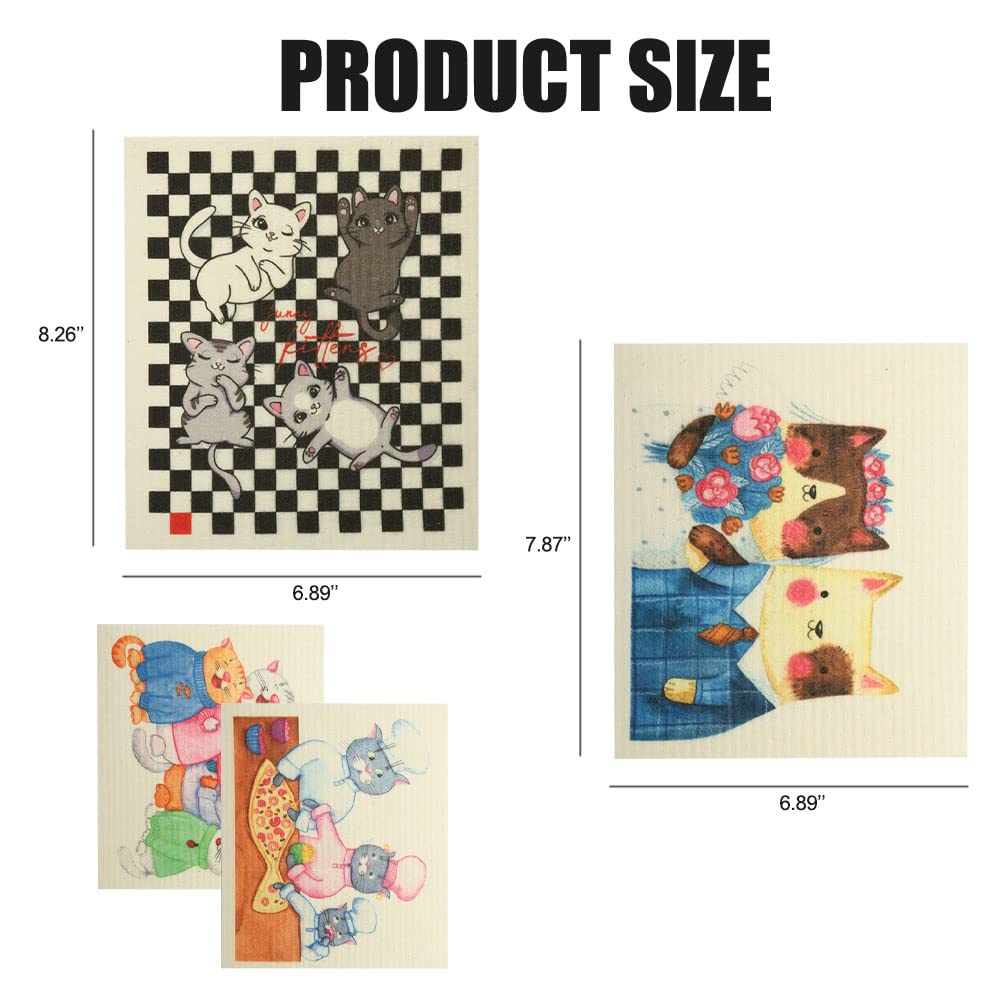 Strofinacci Svedesi Ecologici - 6 Pezzi Assorbenti, Per Cucina, Compostabili E Riutilizzabili - Foto 7