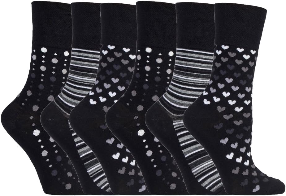 Gentle Grip Ladies Colourburst Socks Pack of 3