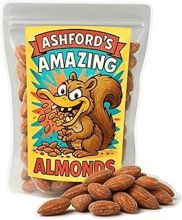 Ashford's Amazing Almonds - Gourmet Roasted Salted Almonds Snack, Premium Healthy Gift for Men and Women, Heart Healthy, Protein Packed, Made in USA, Keto Friendly