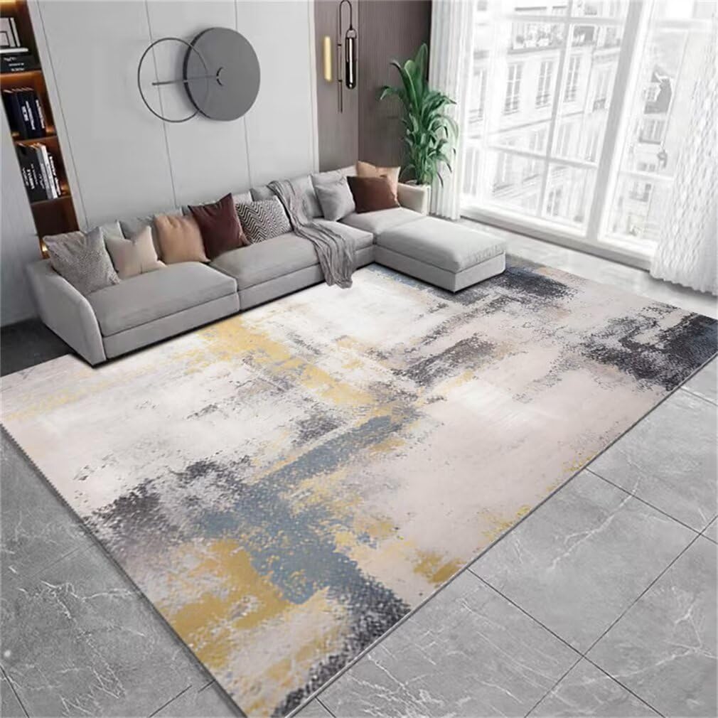 Tapis de couloir abstrait gris pour un intérieur moderne