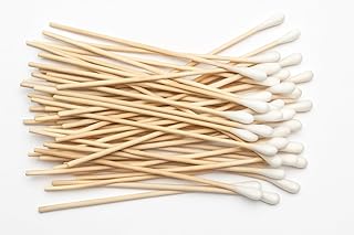 6“ Swabs Cotton Stick Cotton Tipped Applicator Single Tip with Wooden Handle (300 Count)