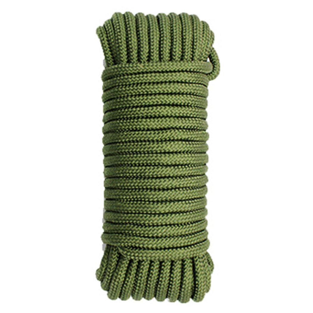 2 Corde In Nylon Nero 6 Mm X 50 M – Paracord Resistente Per Campeggio, Stendibiancheria, Giardino E Progetti Fai-da-te, Leggera E Portatile