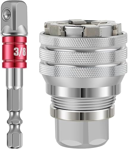 Foutp Adjustable Universal Socket Wrench Tool 3/8 Drive Adapter 10-19Mm (1)