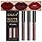 evpct 3Pcs Dark Red Deep Red Oxblood Red Matte Liquid Lipstick Lip Stain Sets for Women Matte+Lipstick Long Lasting Permanent 24 hr Hours Magic Lipstick 24 Hours original Waterproof 26