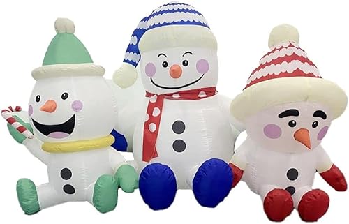 monsoon Muñecos de nieve para bebé decoraciones inflables de Navidad para patio al aire libre con luces LED, decoración grande
