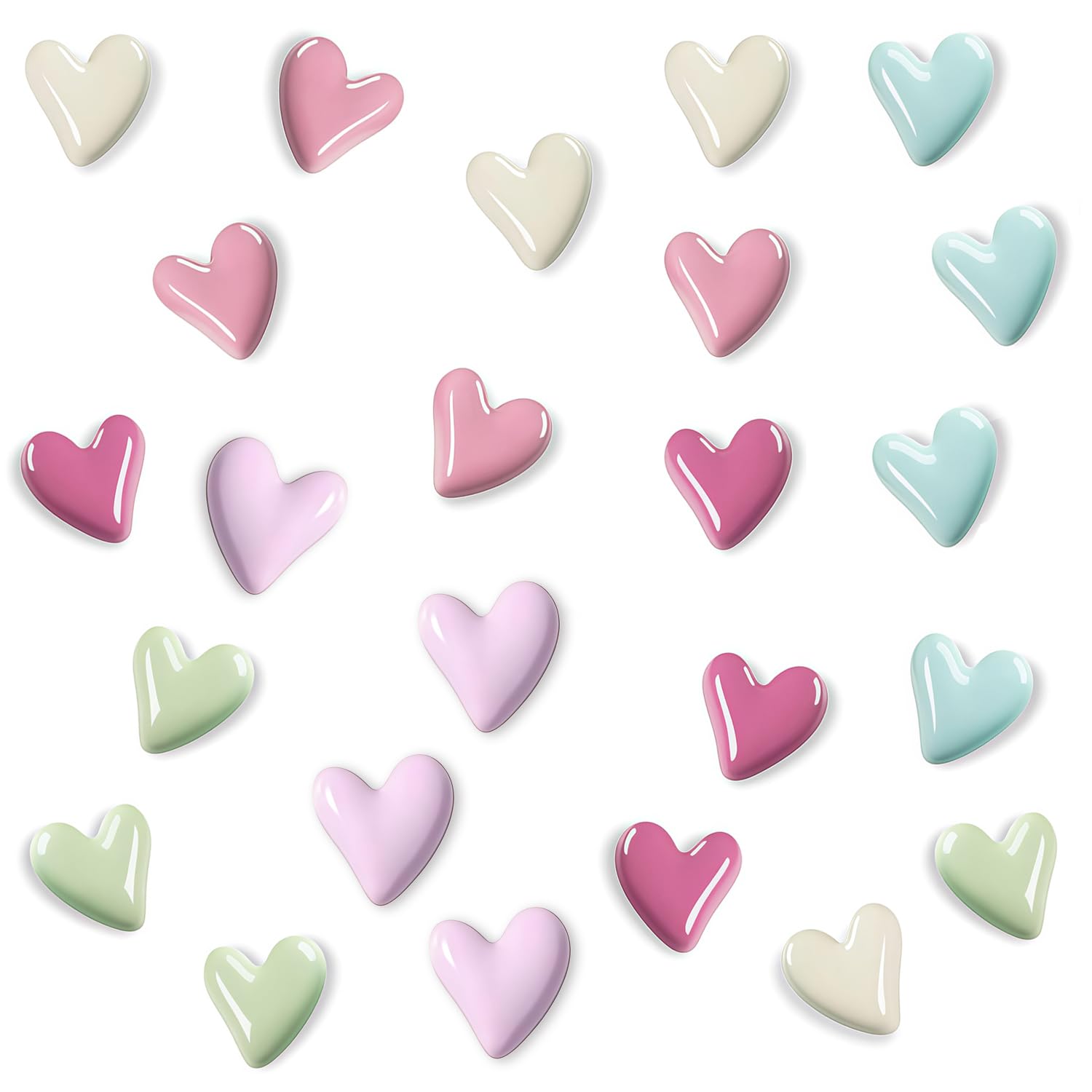 24 PCS Fridge Magnets, Strong Cute Love Heart Magnets for Fridge, 2cm Colorful Refrigerator Magnet, Decorative Small Magnets for Crafts, Heart Shape Magnets for Whiteboard Cabinet Photos Locker