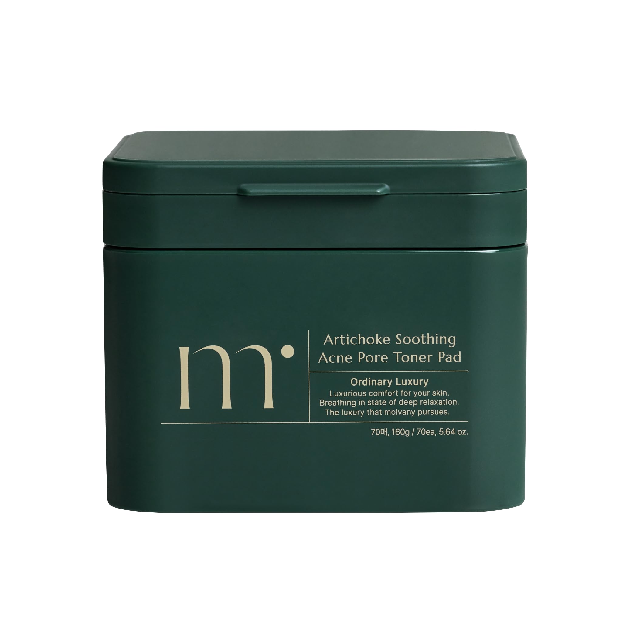 molvany Artichoke Soothing Affect Pore Toner Pad/ASAP Soothe&Calm Skin, Improve Skin Balance Recommended for Sensitive Skin, 70 Pads (160 g / 5.64 oz.)