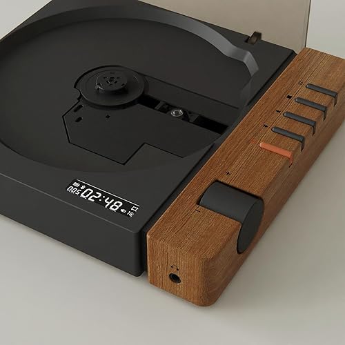 Vista 7 de R300 CD Player Portable Bluetooth Desktop Retro CD Players for Home,Without Speakers, Rechargeble Battery Small Compact Vintage CD Player,SPDIF