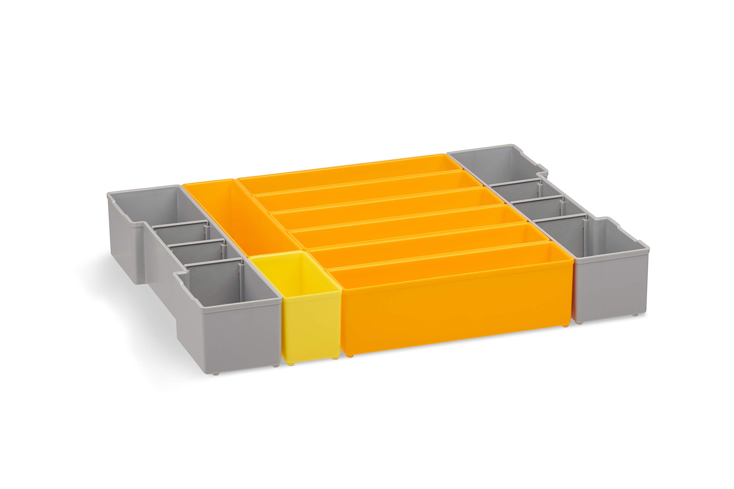 L-BOXX 102 Kunststoff Werkzeugkoffer schwarz Deckel transparent mit Insetboxen-Set F3 Sortierboxen für Kleinteile | ideale Schraubenaufbewahrung System