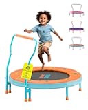 SPORTSOUL Mini Trampoline for Kids 3-6 with Super Safe Foam Handle Bar, 3ft Toddler Trampoline Indoor with No-Gap Cover for Indoor and Outdoor