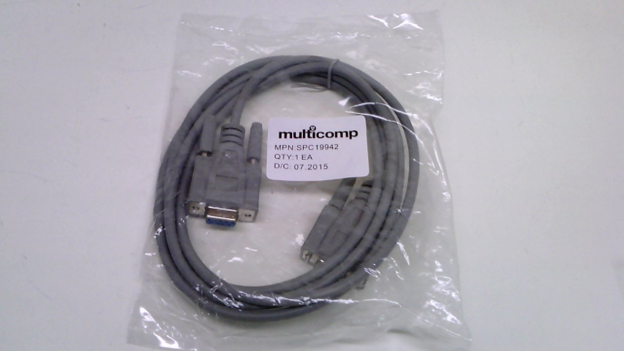 Multicomp Cable, Serial, Db9 Female-Female, 6Ft, Grey - SPC19942