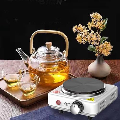 SIC Cocina eléctrica portátil de una placa, estufa portátil, de hierro fundido, temperatura ajustable. Para camping, viajes, cocina al aire libre (500W) - imagen 11