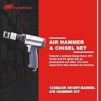 Vista 3 de Ingersoll Rand 123MAXK - Martillo neumático reducido por vibración, juego de cinceles de 5 piezas, 3,530 BPM, carrera de 2-5/8 pulgadas, vástago