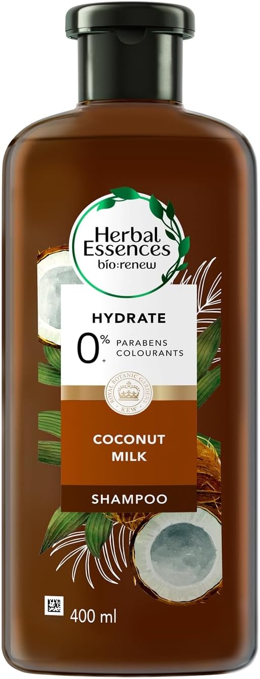 Herbal Essences Coconut Milk SHAMPOO- For Hydration- No Paraben, No Colorants, No Gluten, 400 ML