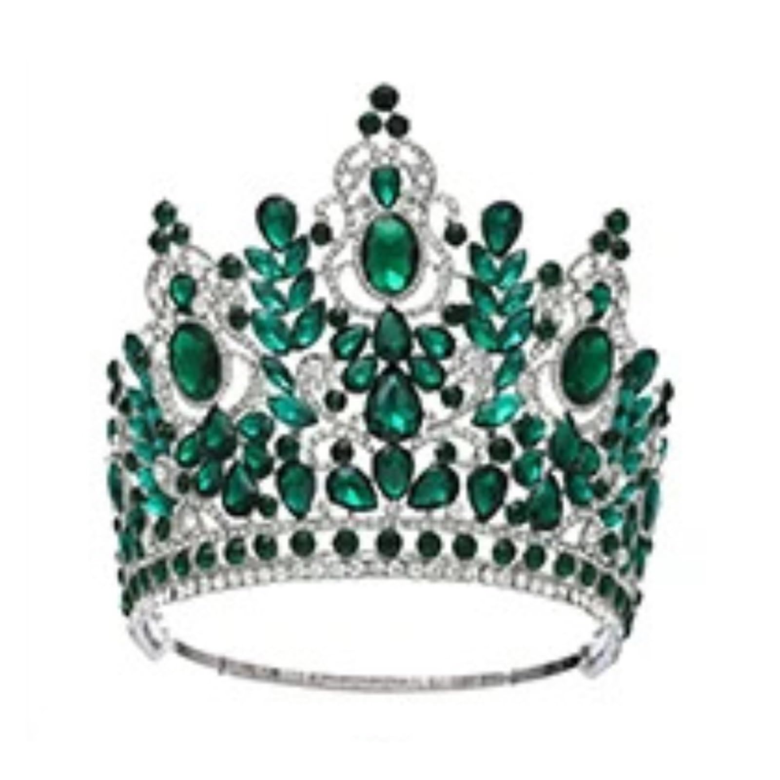 Tiara de princesa de lujo y corona de boda cómoda 3