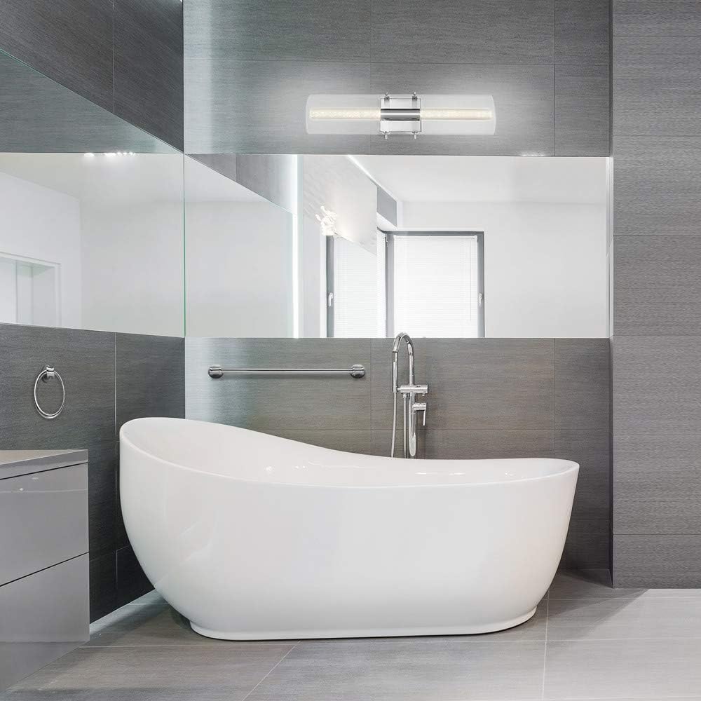 Wееklу Tор Sаlе Globe Electric 51521 Aurora 2 LED Integrated Vanity Light, Acrylic Interior, 14.5W, 800 Lumens, Chrome, Bubble Glass