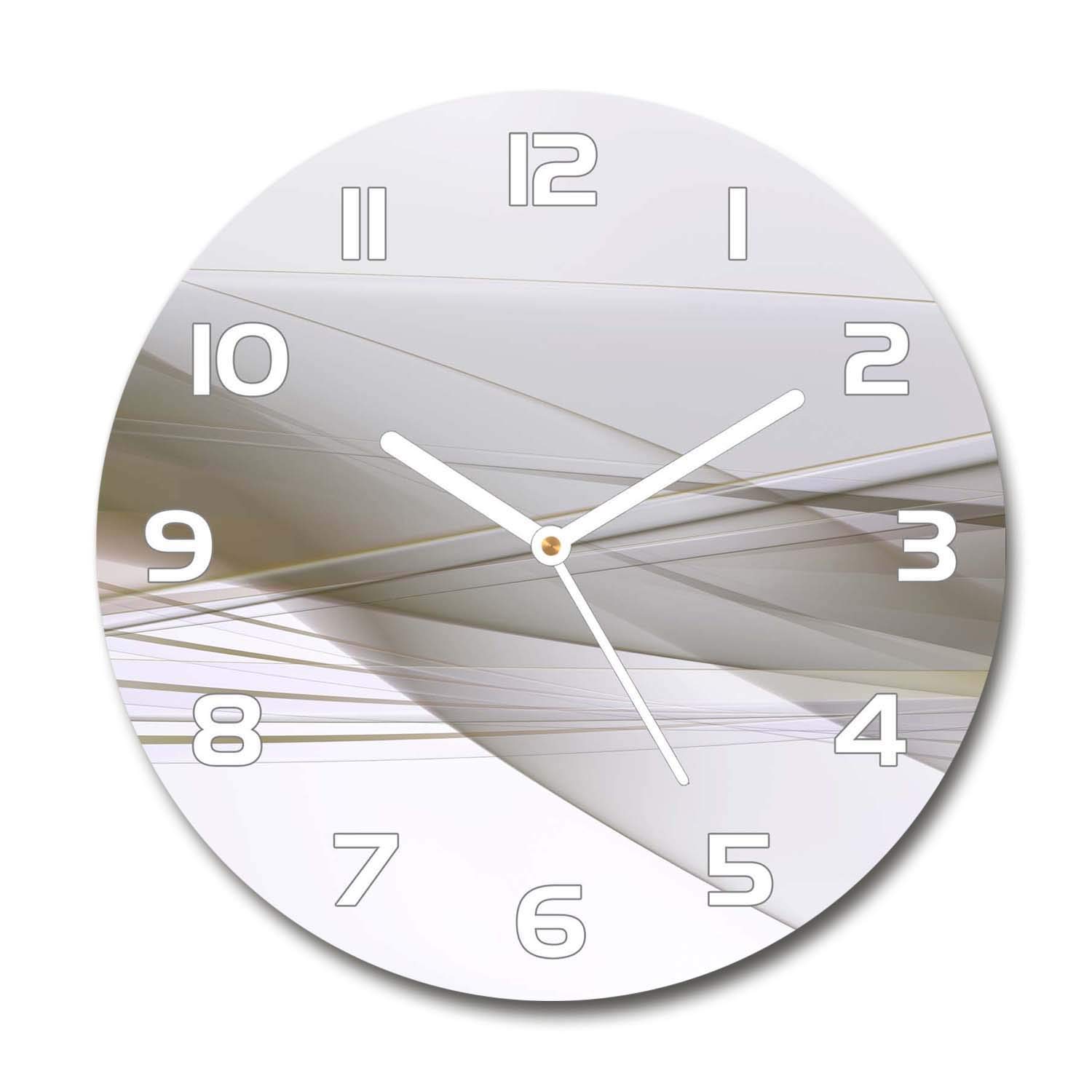 Horloge en verre silencieuse Tulup 60x60cm avec aiguilles blanches et verre de sécurité