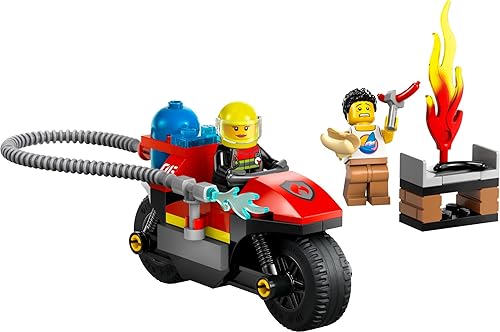 Miniatura 5 de LEGO City Fire Rescue - Juego de juguete de bomberos para niños de 4 años en adelante, incluye un juguete de motocicleta y 2 minifiguras, idea de