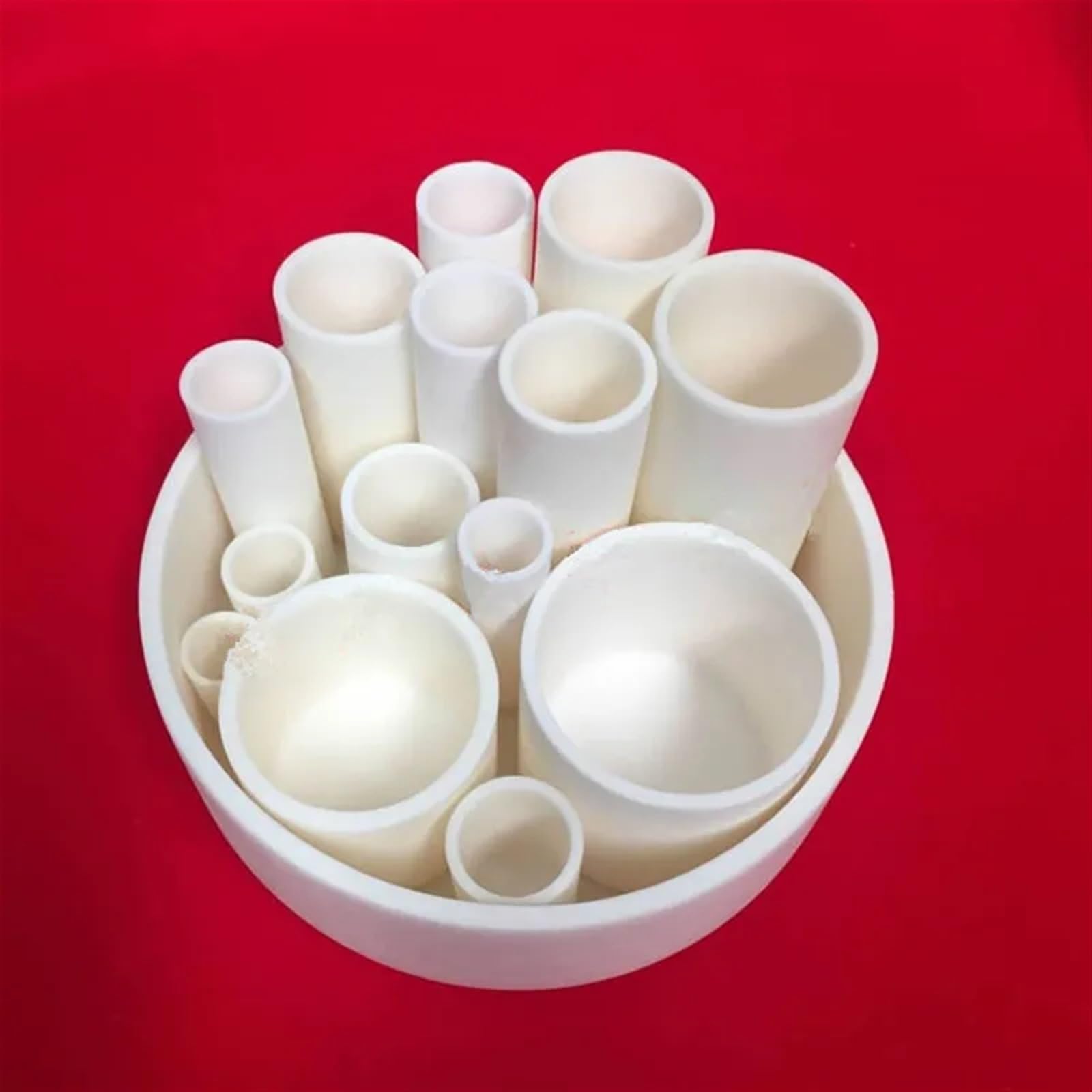 Crisol de sinterización/crisol de corindón cilíndrico/crisol de alúmina al 99%(400ml 66x150mm)