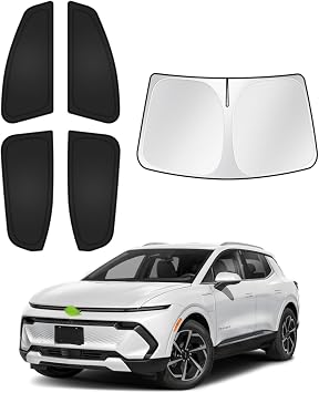 Canvcle Sunshades for 2024-2025 2026 Chevrolet/Chevy Equinox EV Accessories Windshield Sun Shade Side Rear Window Shade Cover Sun Visor Shield Privacy Protection for Camping Keep Vehicle Cool 5PCS