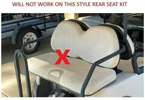 Vista 6 de Huskey - 4 fundas de asiento delantero para carrito de golf EZGO Medalist/TXT 94-13, costuras de diamante negro de dos tonos personalizados