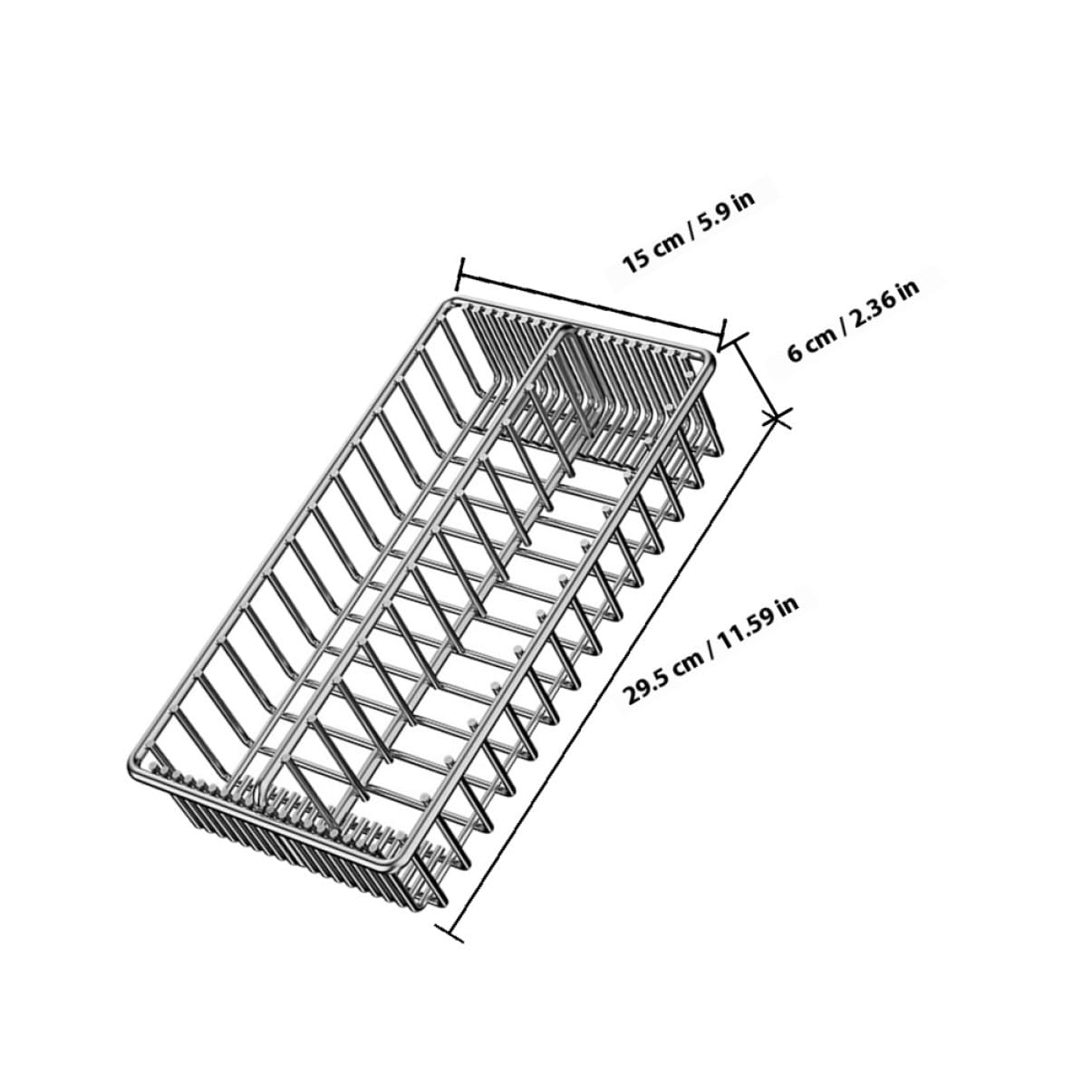 Cabilock 2pièces Panier Égouttoir pour Lave-Vaisselle Acier Inoxydable Panier à Couverts Porte-ustensiles Organisateur pour Ustensiles de Cuisine